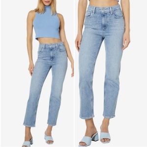 Sarah Straight Ankle in Cherise Rhinestone Embellished - Paige Denim